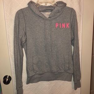 Grey PINK hooded sweatshirt